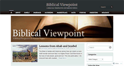 Desktop Screenshot of biblicalviewpoint.com