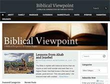 Tablet Screenshot of biblicalviewpoint.com